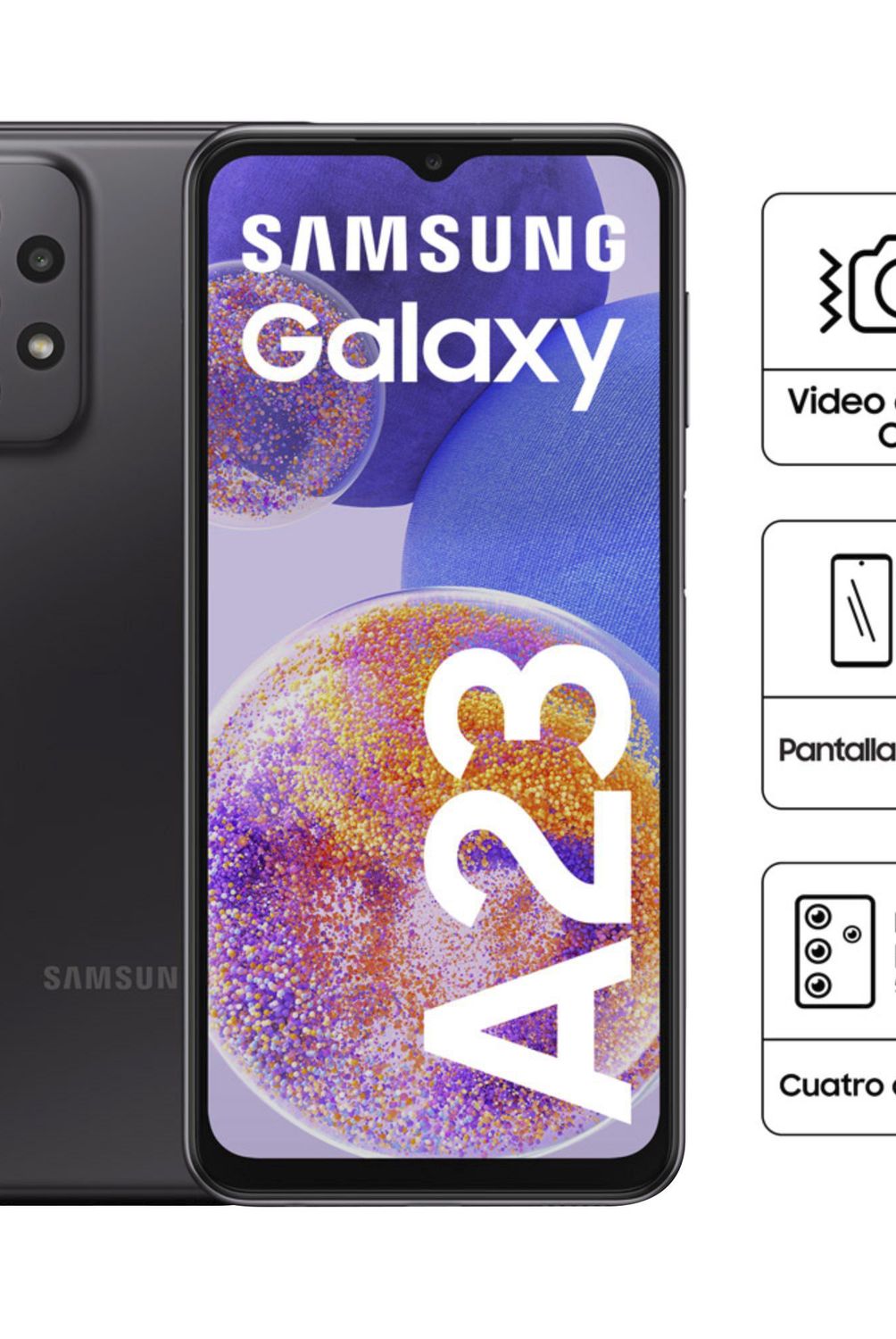 SAMSUNG - Celular Samsung Galaxy A23 6.6" 128GB 4GB Negro