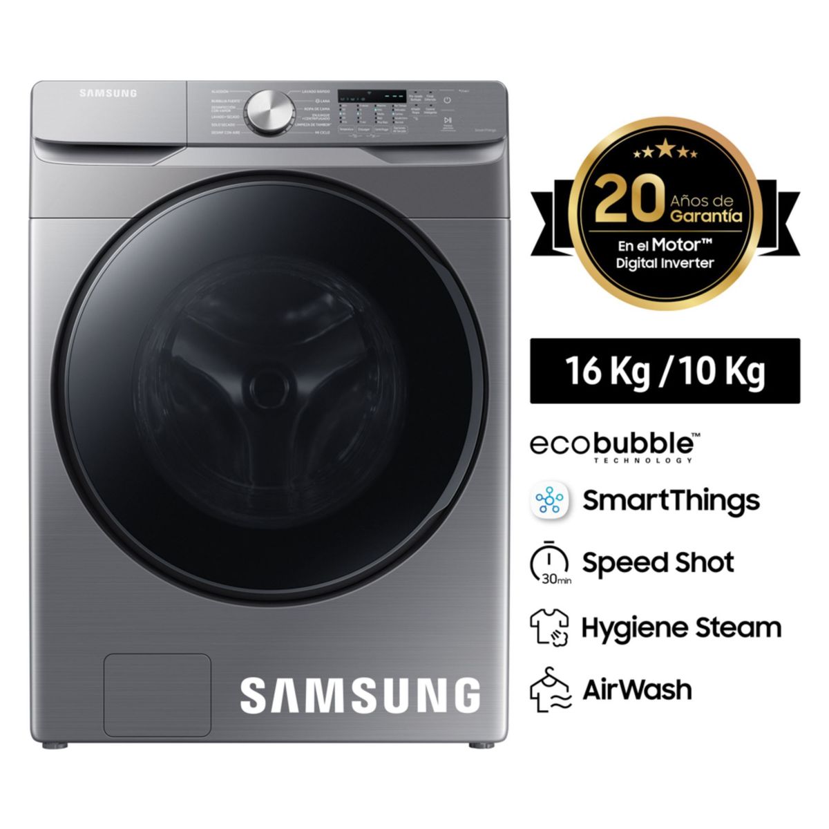 SAMSUNG - Lavaseca Samsung 16/10 Kg WD16T6000GP/PE