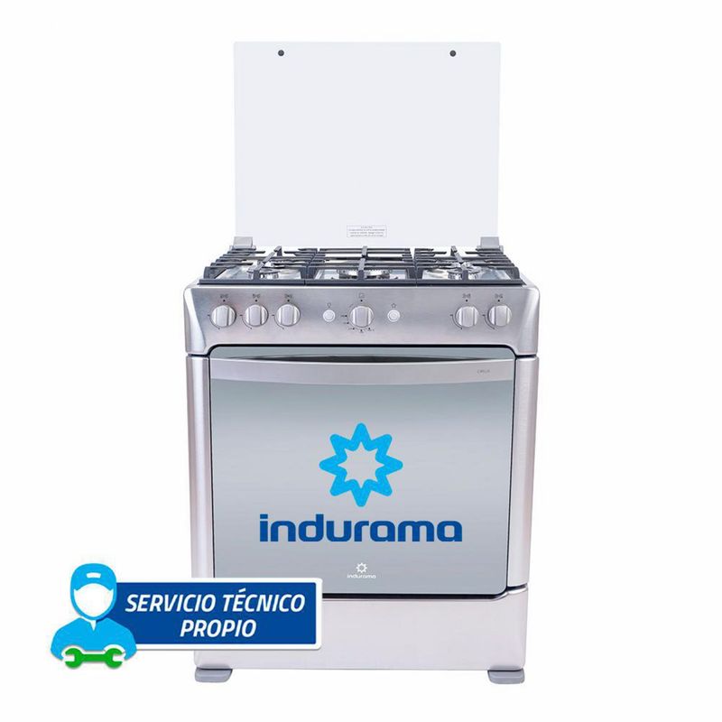 INDURAMA - Cocina Indurama a Gas 5 Hornillas Cirella Zafiro Croma