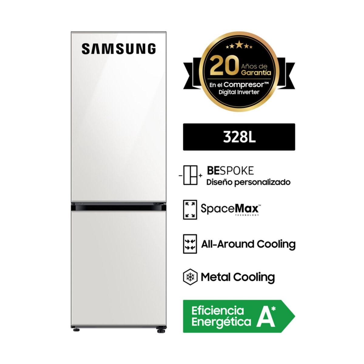 SAMSUNG - Refrigeradora Samsung Rb33A307035/Pe 328 L