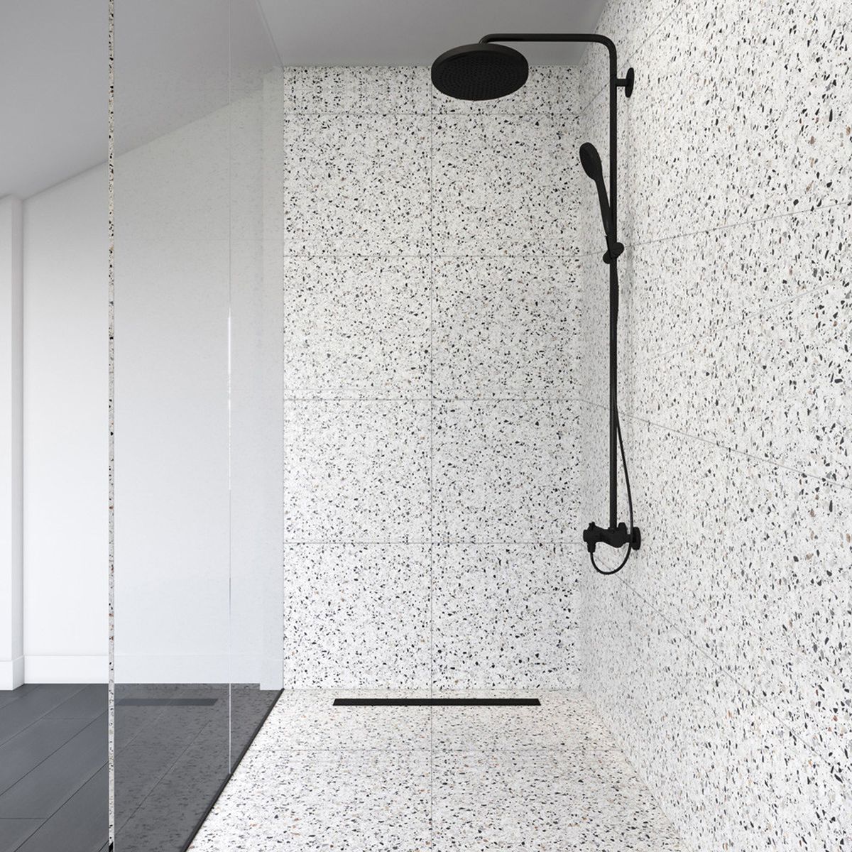  - Baldosa Terrazo Blanco Huascarán Pulido 30x30cm