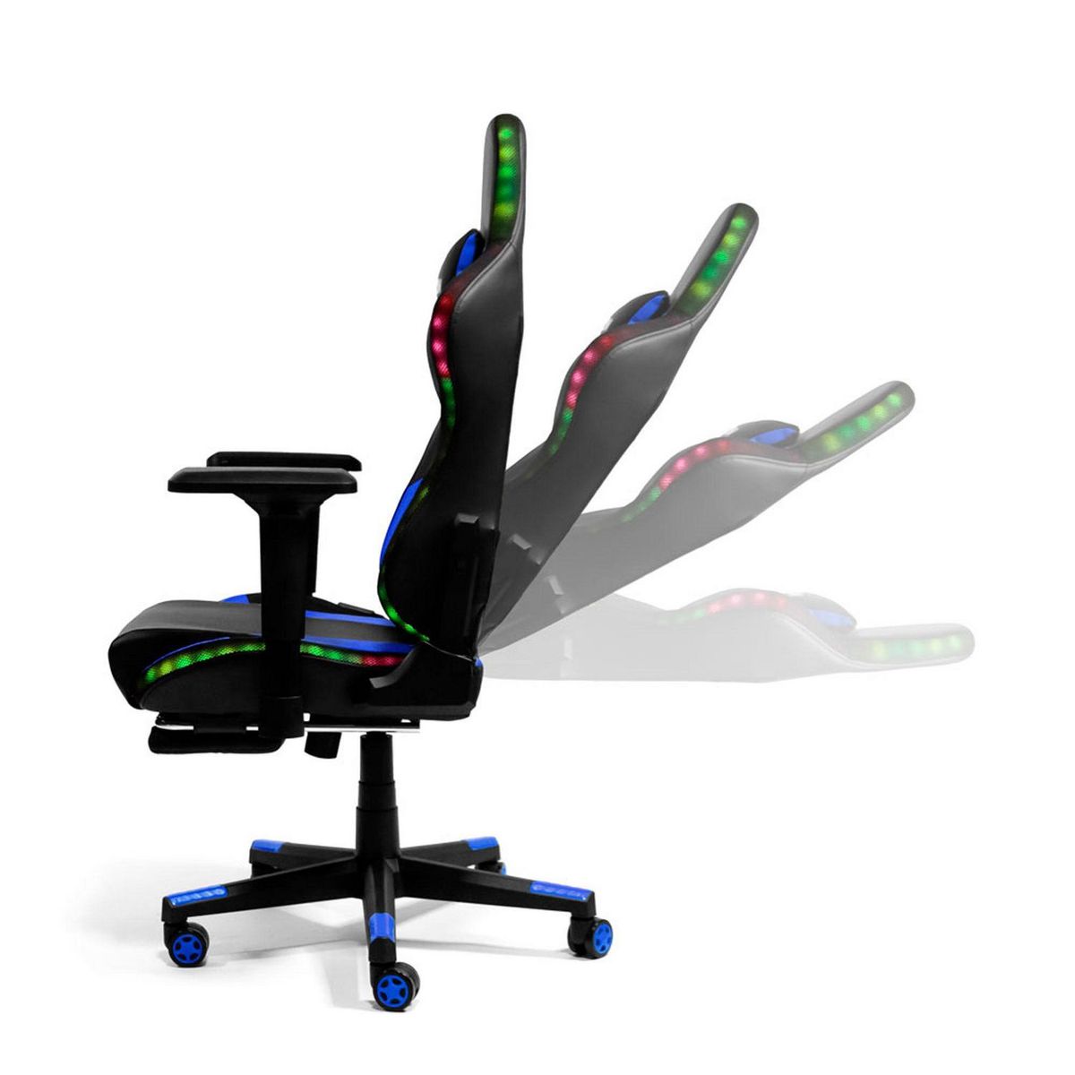  - Silla Gamer Enigma Azul con Luces