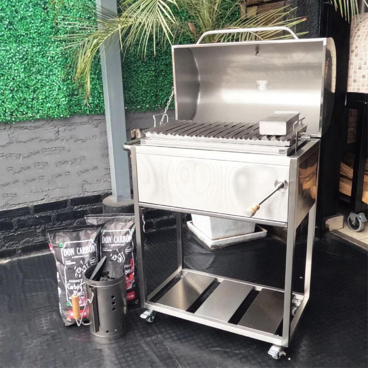  - Parrilla a Carbón La Carbonera Grill Smoked Pro Inox 201 87x115x50cm