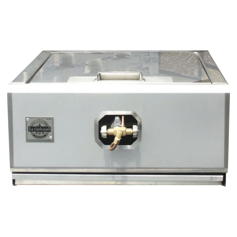  - Hornilla Wok Empotrable con Tapa La Carbonera Grill Inox 304 50x25x50cm