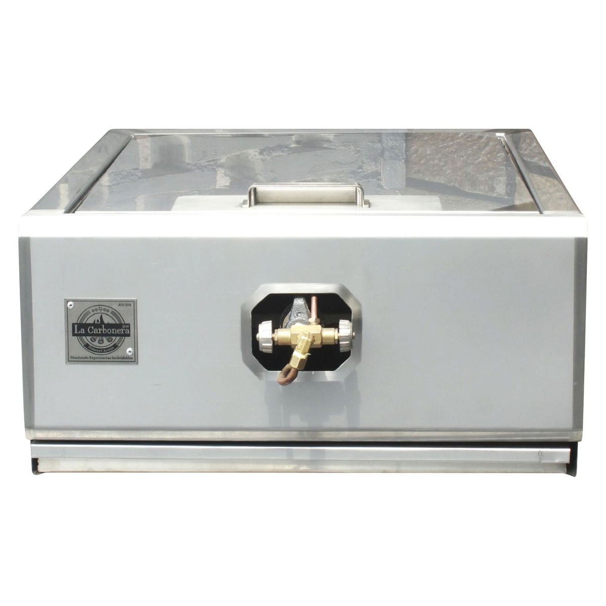  - Hornilla La Carbonera Grill Wok Empotrable con Tapa Inox 201 50x25x50cm