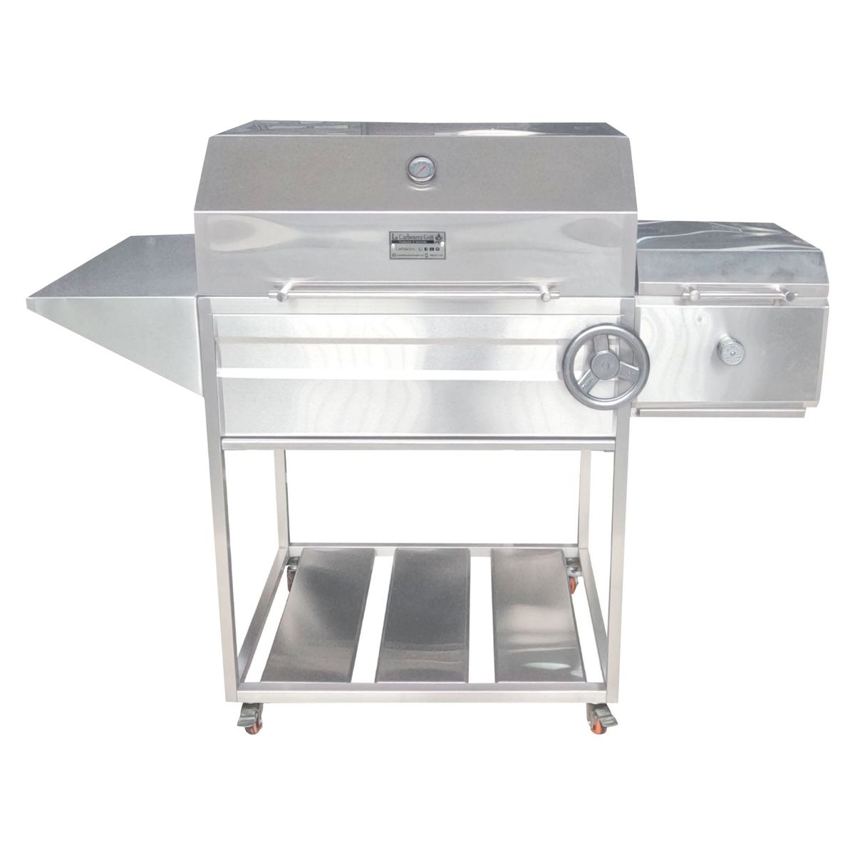  - Parrilla a Carbón La Carbonera Grill con Hornilla a Gas Inox 201 144x110x50cm