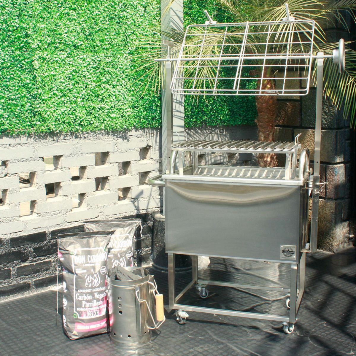  - Caja China 3 en 1 La Carbonera Grill Inox 201 85x95x48cm