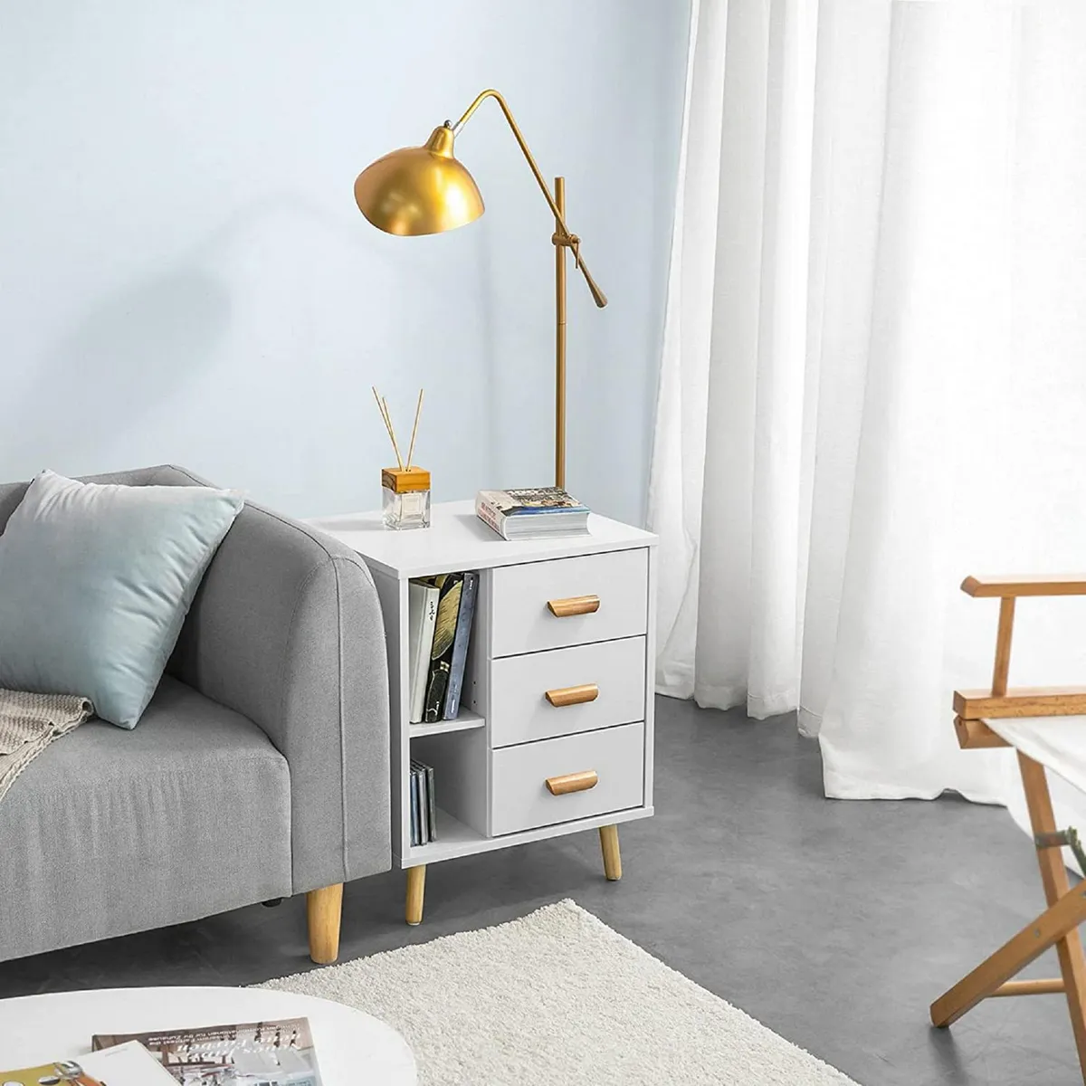 MUEBLES GAUDI - Set x2 Velador Sayani Blanco