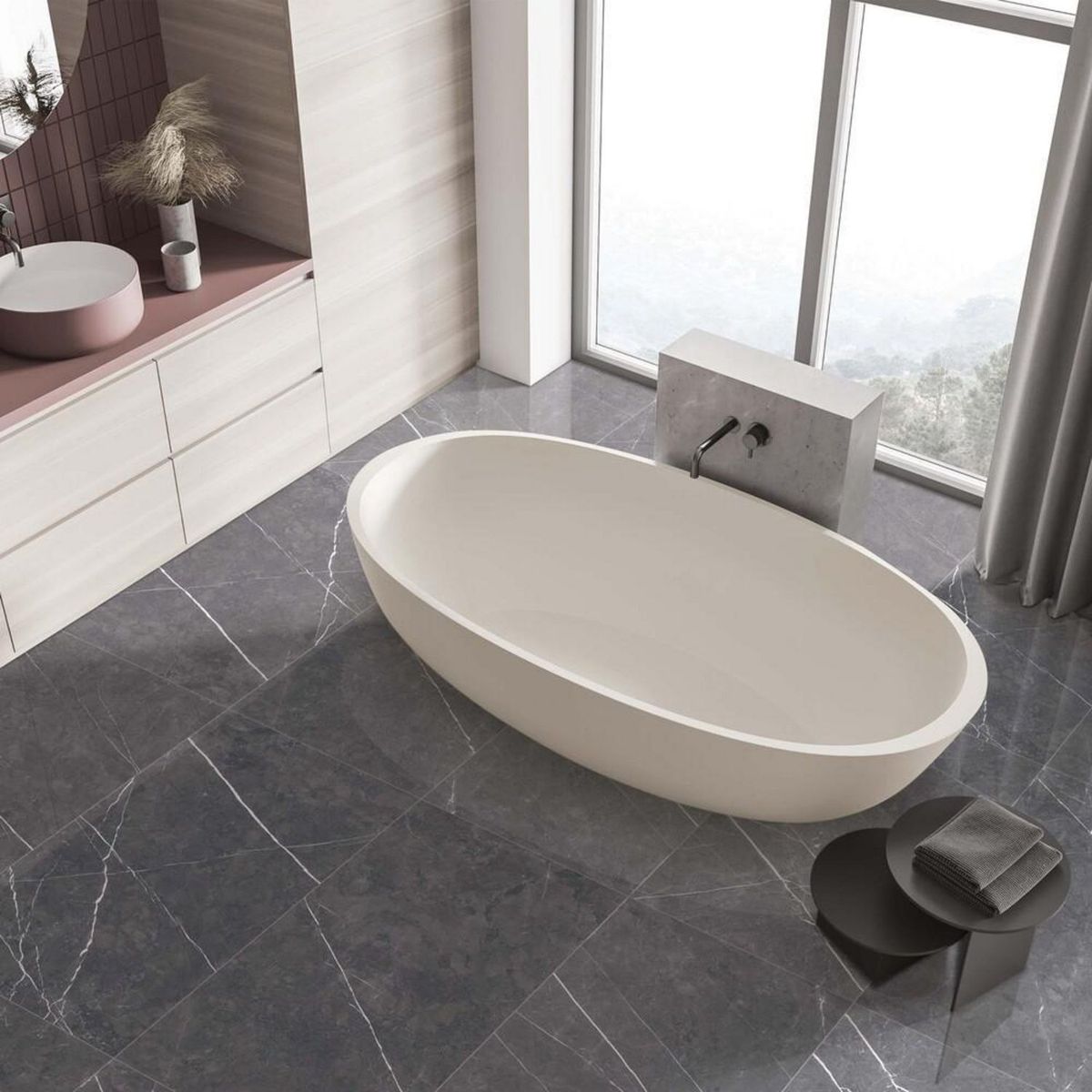 KLIPEN - Porcelanato Gris Marmol 60x120cm 1.44m2 Stratos