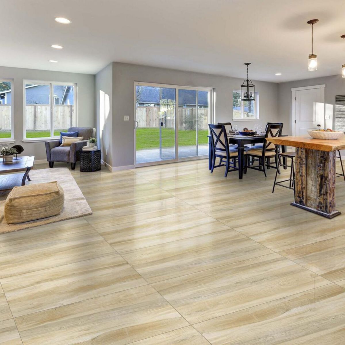 KLIPEN - Porcelanato Beige Maderado 60x120cm 1.44m2 Modern