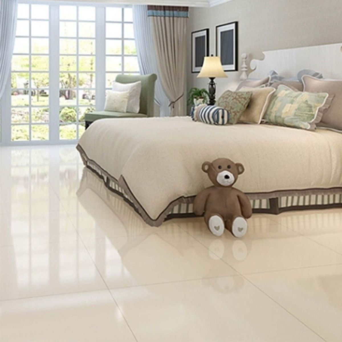 KLIPEN - Porcelanato Bari Blanco Pulido Marmolizado 60x120cm