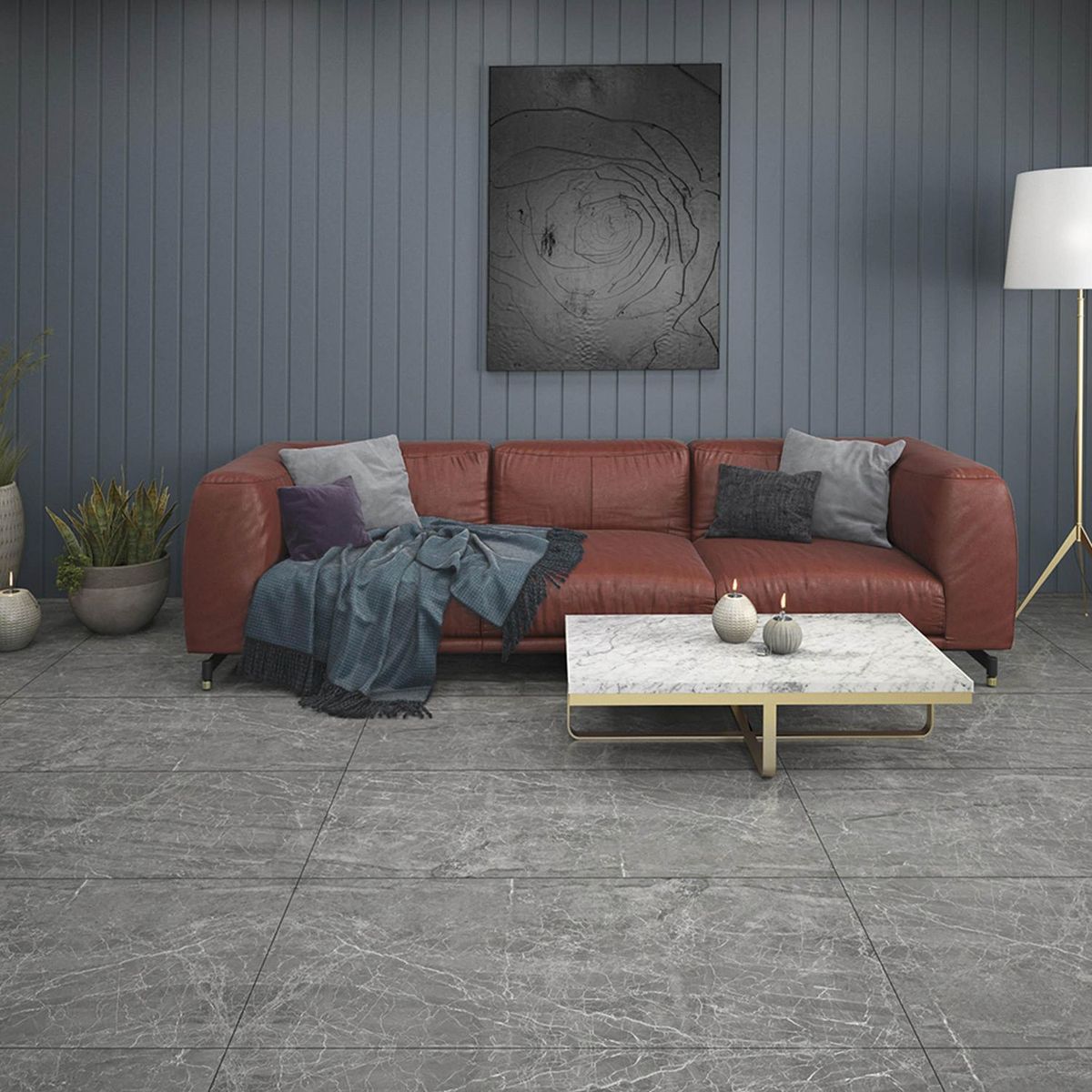 KLIPEN - Porcelanato Havana Lapato Rustico Gris 60x120 cm 1.44m2