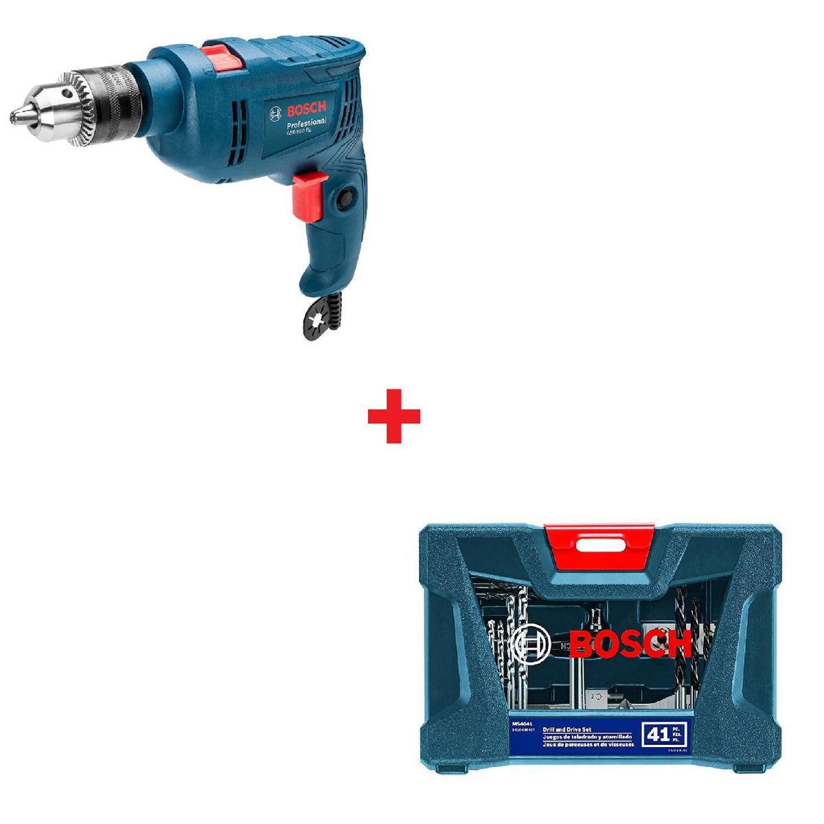 Taladro Bosch Gsb 550 mp + Xline 41 Piezas, marca Bosch - Foto Principal