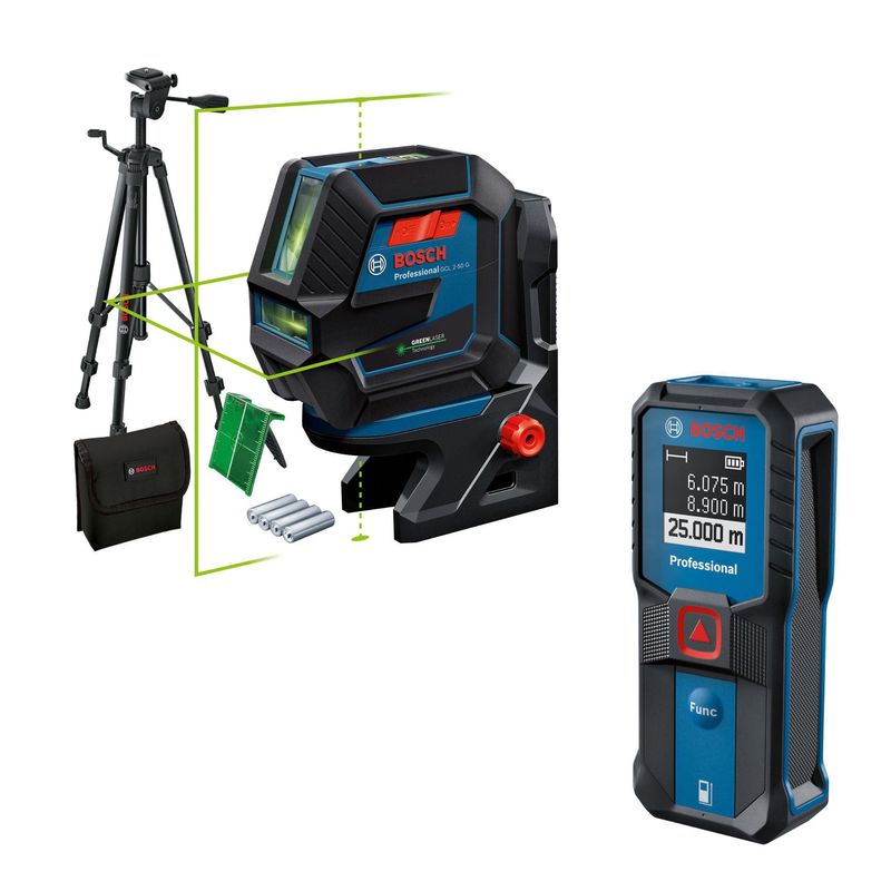 BOSCH - Nivel láser Bosch GCL 2- 50 G + Medidor Bosch GLM 25 23 25MT