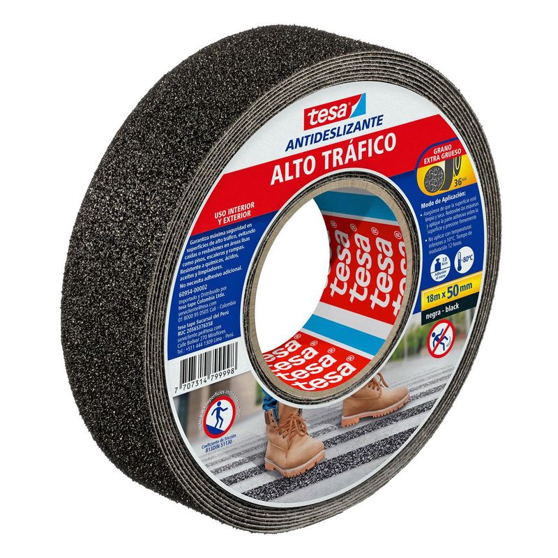 TESA - Cinta Antides Tra Neg 50Mmx18M