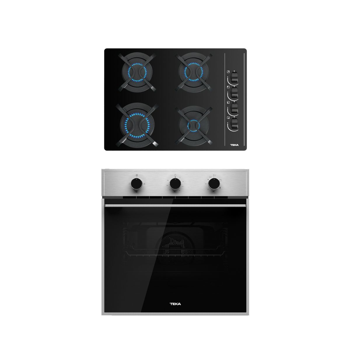 TEKA - Combo Cocina Empotrable 4 Hornillas GBC 64003 + Horno Empotrable HSB 740
