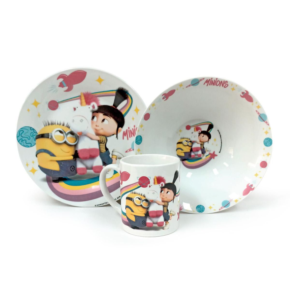 SCOOL - Set de Cerámica 3 Piezas Minions