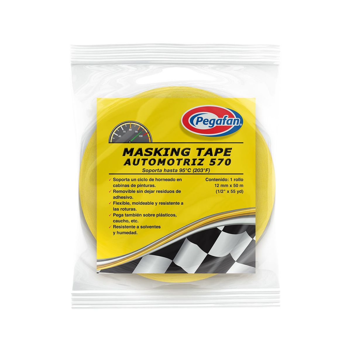 PEGAFAN - Cinta Masking automotriz 570 1/2x 55y