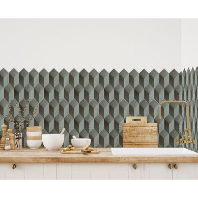 Cer�mica Decorada Diamond Metal Silver 10x10cm 1m2