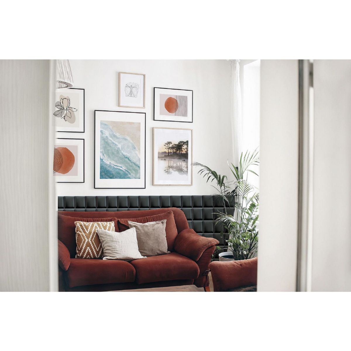 DA VINCI - Cerámica Decorada Trapunta Negro Mate 15x15cm 0.86m2