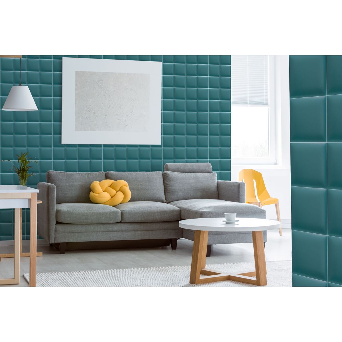 DA VINCI - Cerámica Decorada Trapunta Turquesa Mate 15x15cm 0.86m2