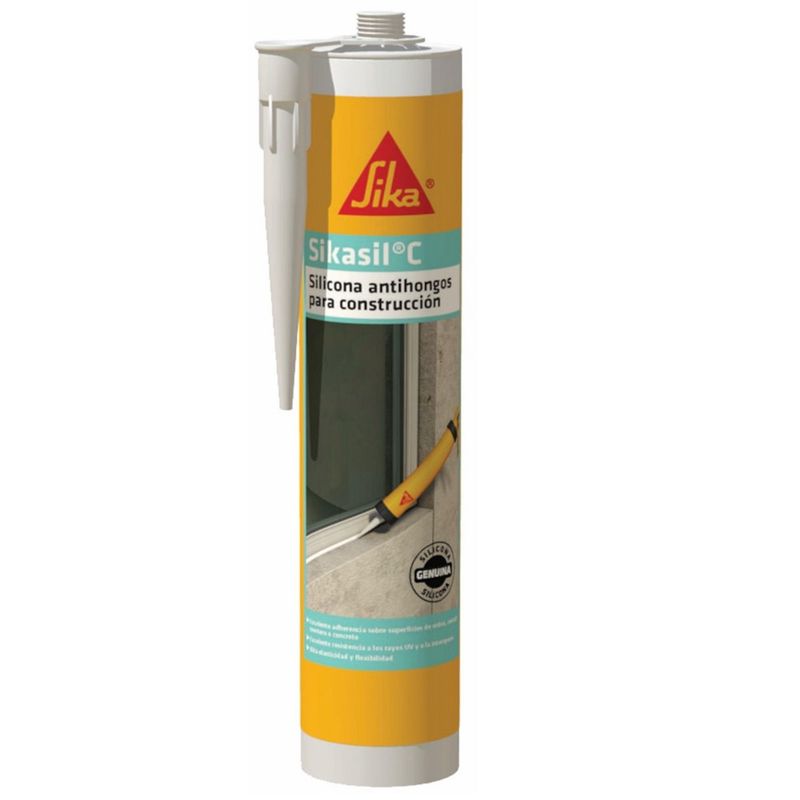 SIKA - Silicona Gris Sika Antihongos para Construcción Sikasil C 280ml