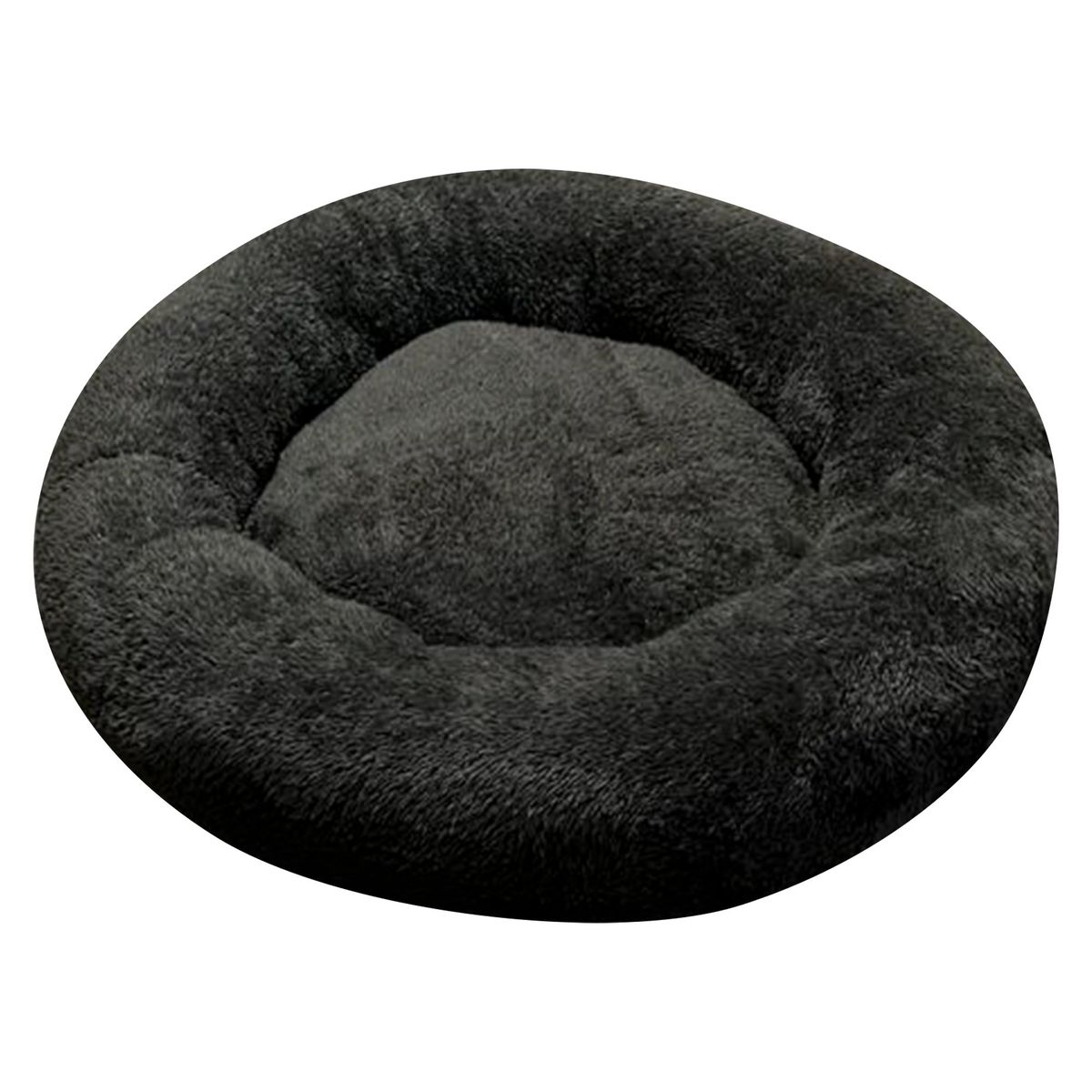 ACCECAN - Cama Peludita para Perro Raza Pequeña/Mediana Gris 80x15x80