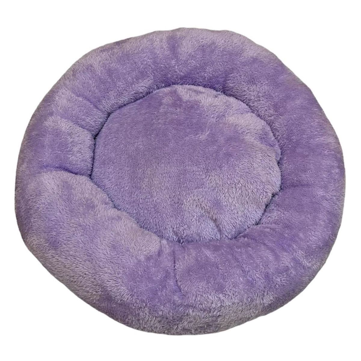 ACCECAN - Cama Peludita para Perro Raza Pequeña/Mediana Lila 80x15x80