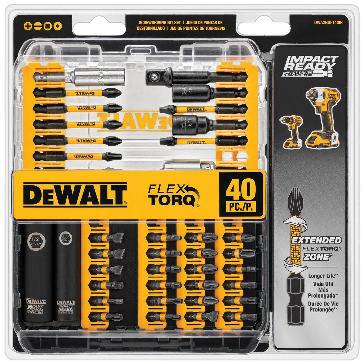 DEWALT - Set 40 Piezas IR FLEX TORQ SET DEWALT