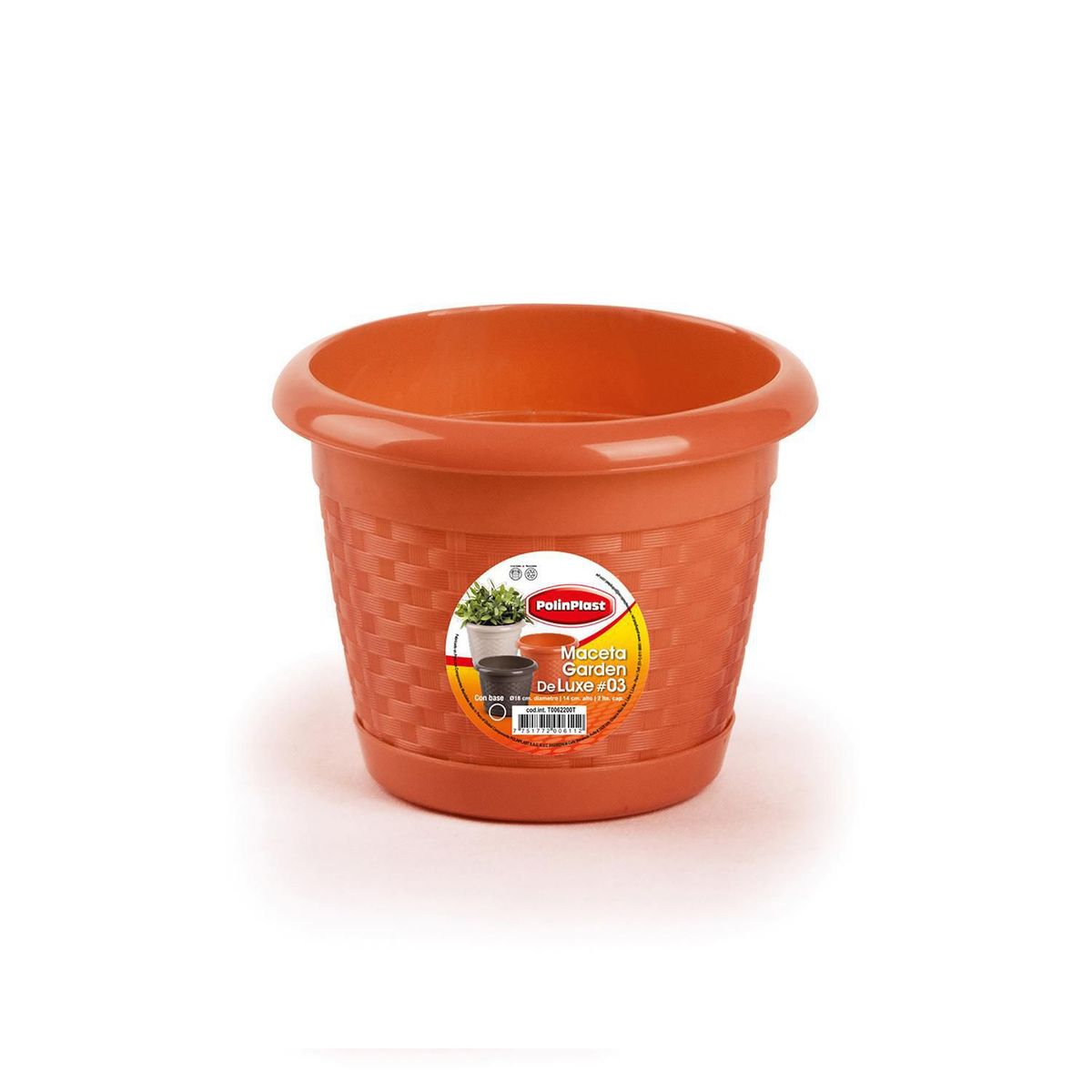 POLINPLAST - Maceta Garden Deluxe Cerezo 3 con Base