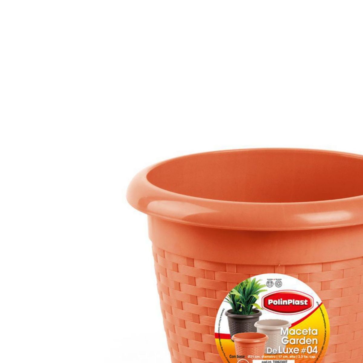 POLINPLAST - Maceta Garden Deluxe Cerezo 4 con Base