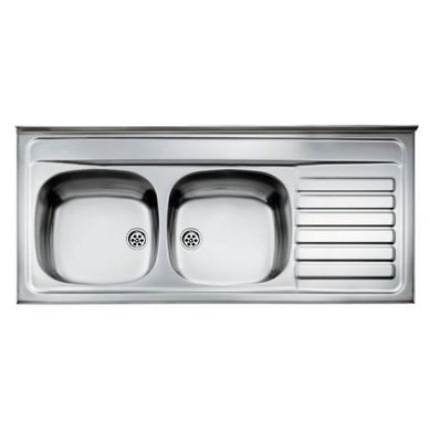 Lavadero de Cocina Acero Inoxidable Teka 2 Pozas con Escurridor 120x50cm