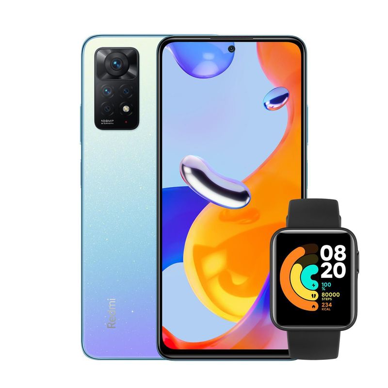 XIAOMI - Celular Xiaomi Redmi Note 11 Pro 6.67" 6GB 128GB Graphite Gray + Smartwatch