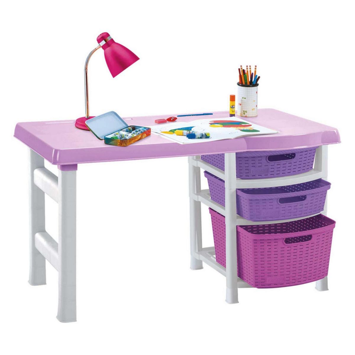 RIMAX - Escritorio Infantil Morado Plástico