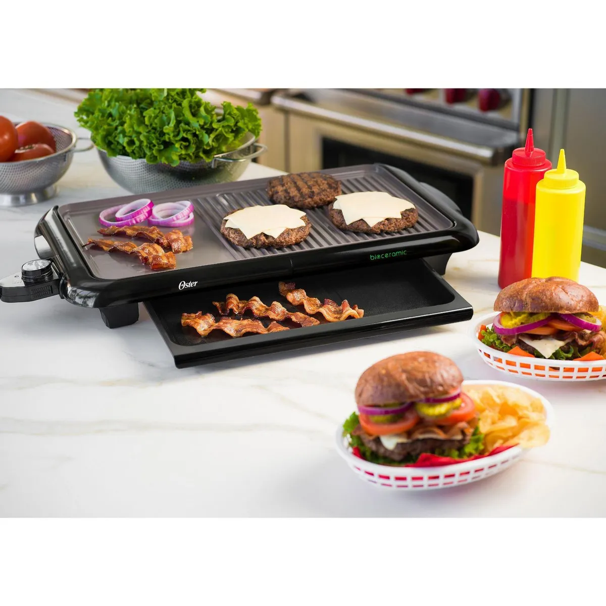 OSTER - Parrilla Eléctrica de Mesa Oster Negro