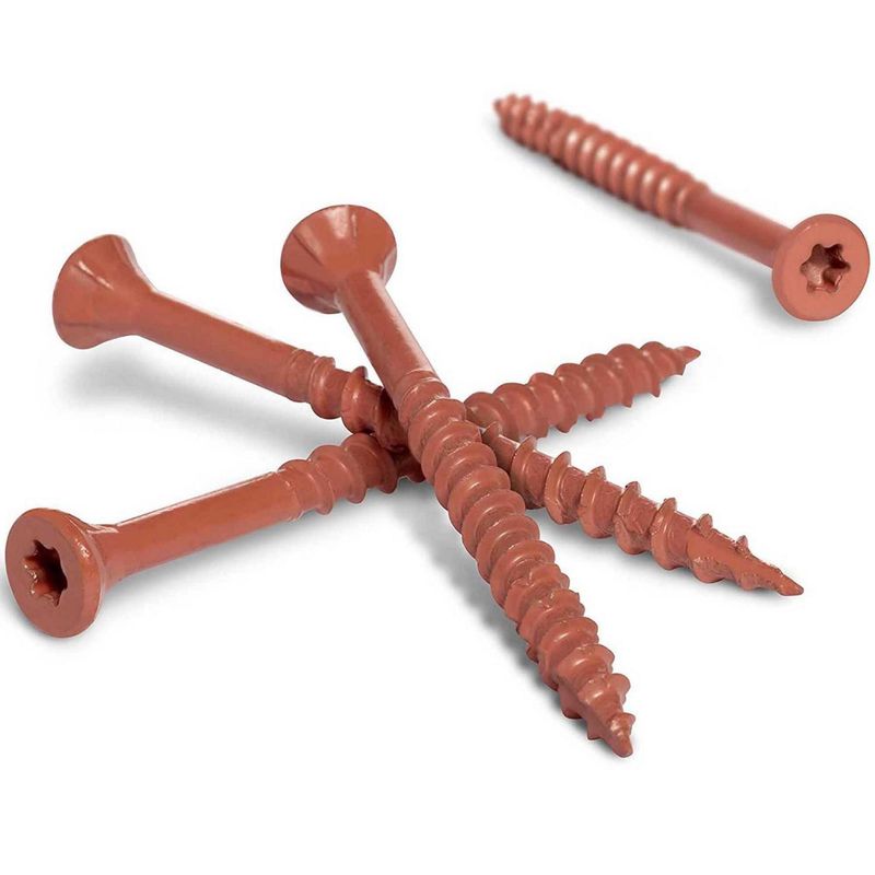 MAMUT - Tornillo para Madera Deck 10x4 Ruspert Rojo 4 unid