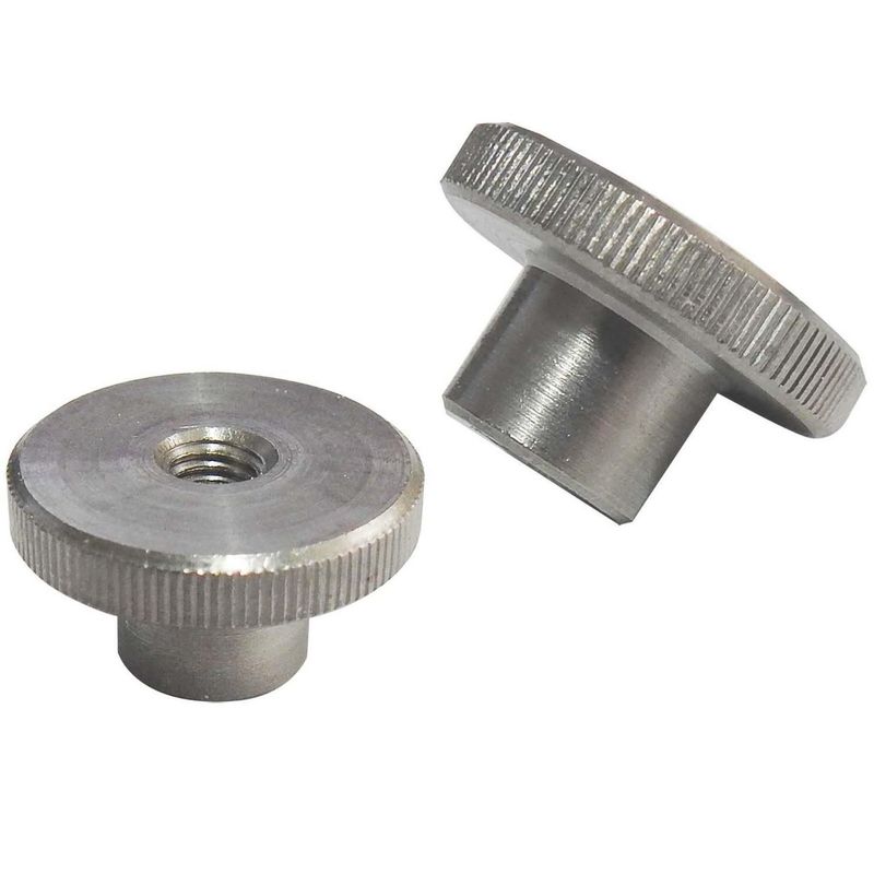 MAMUT - Tuerca Cilíndrica Ruleteada con Cuello Inoxidable M8 2 unid.