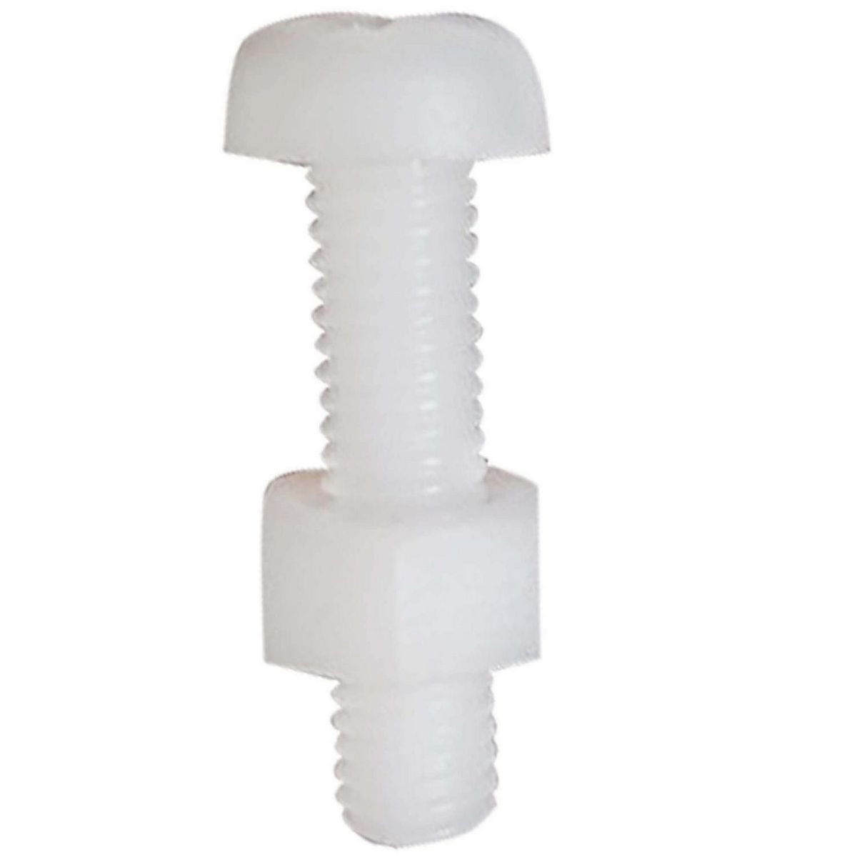 MAMUT - Perno Cabeza Pan Phillips de Nylon con Tuerca M4x15 mm 2 unid