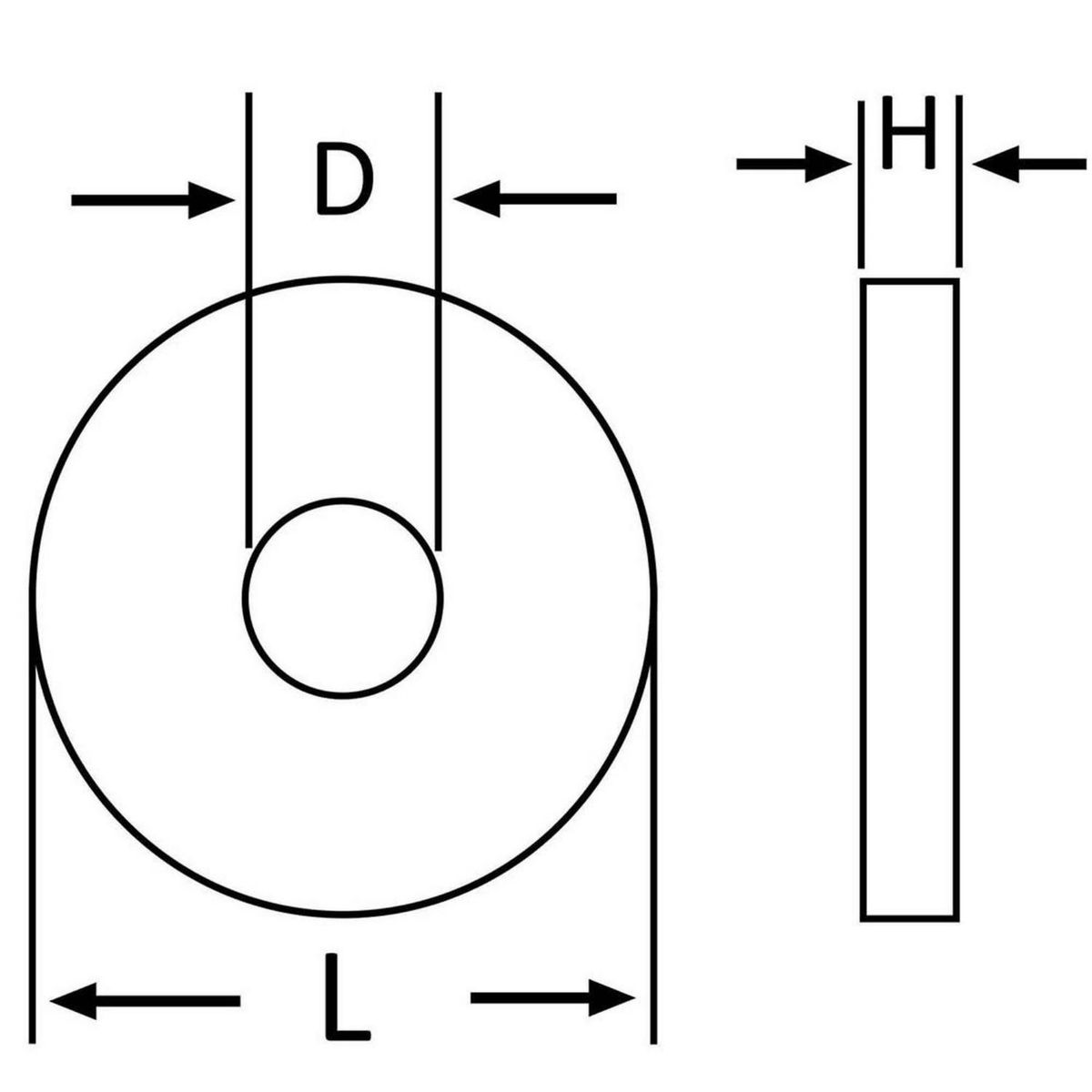 MAMUT - Arandela Ancha 1/4x1 1/4 2 unid.