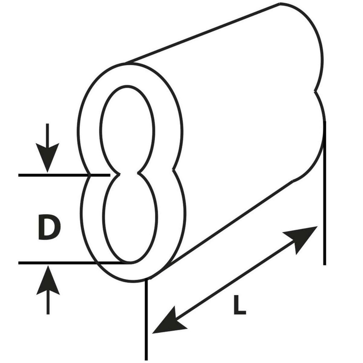 MAMUT - Abrazadera Tubular Aluminio 5/16 4 unid.