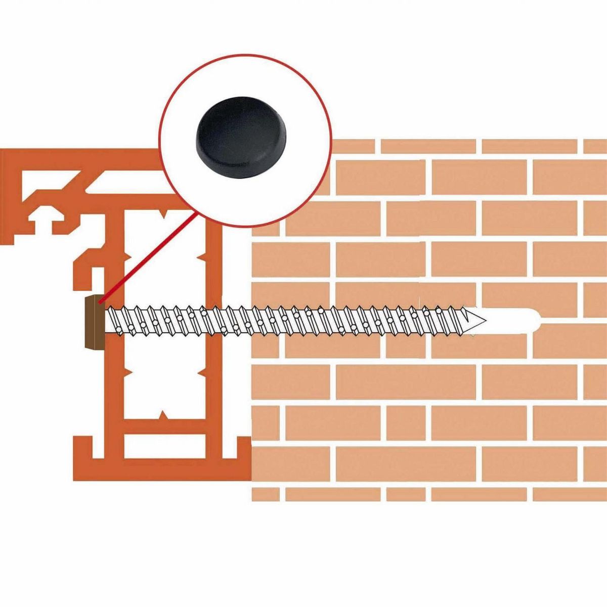 MAMUT - Tapón para Tornillo Hexagonal PVC Negrox14.5 mm. 5 unid.