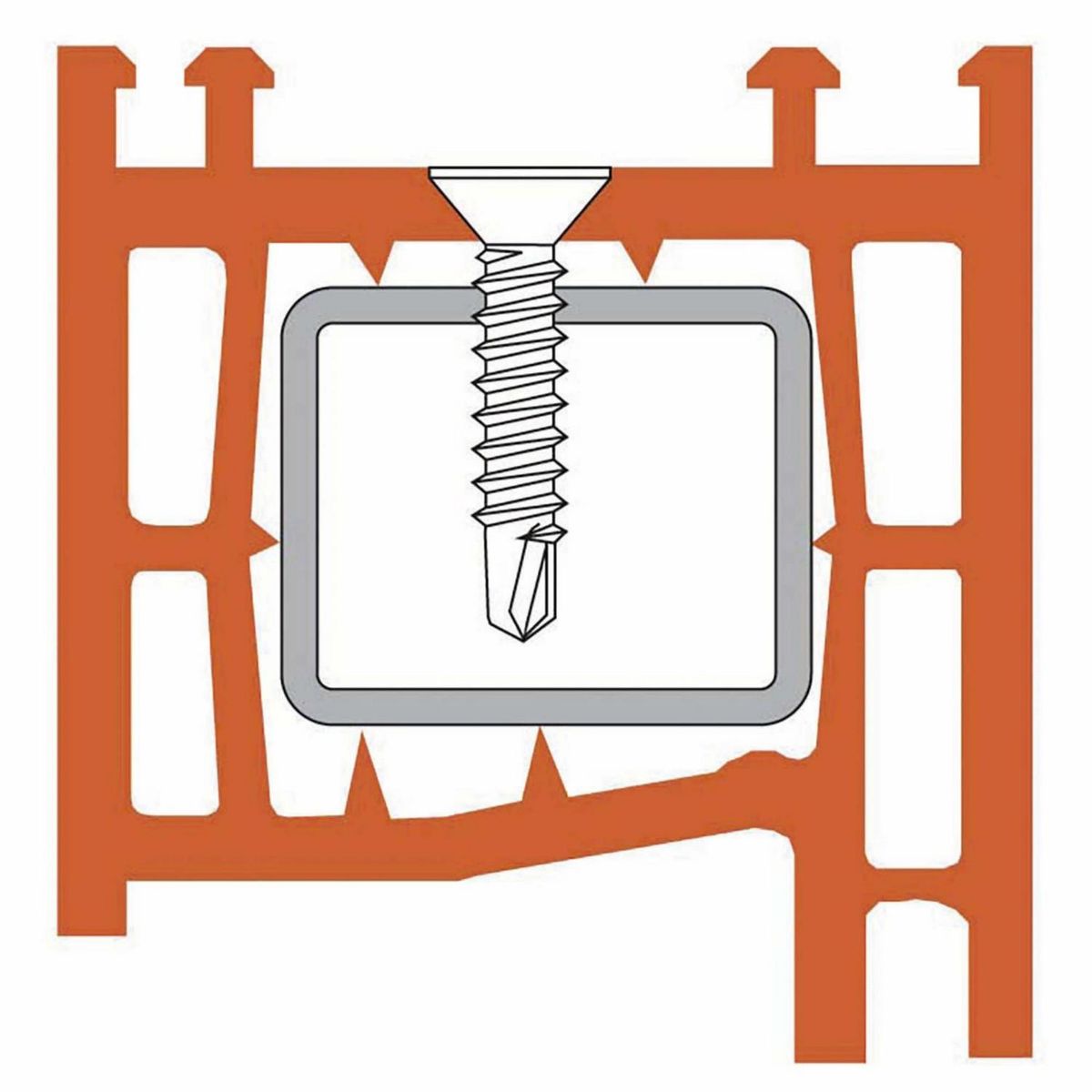 MAMUT - Tornillo Roscalata Cabeza Plana Punta Broca 7x25 5 unid.