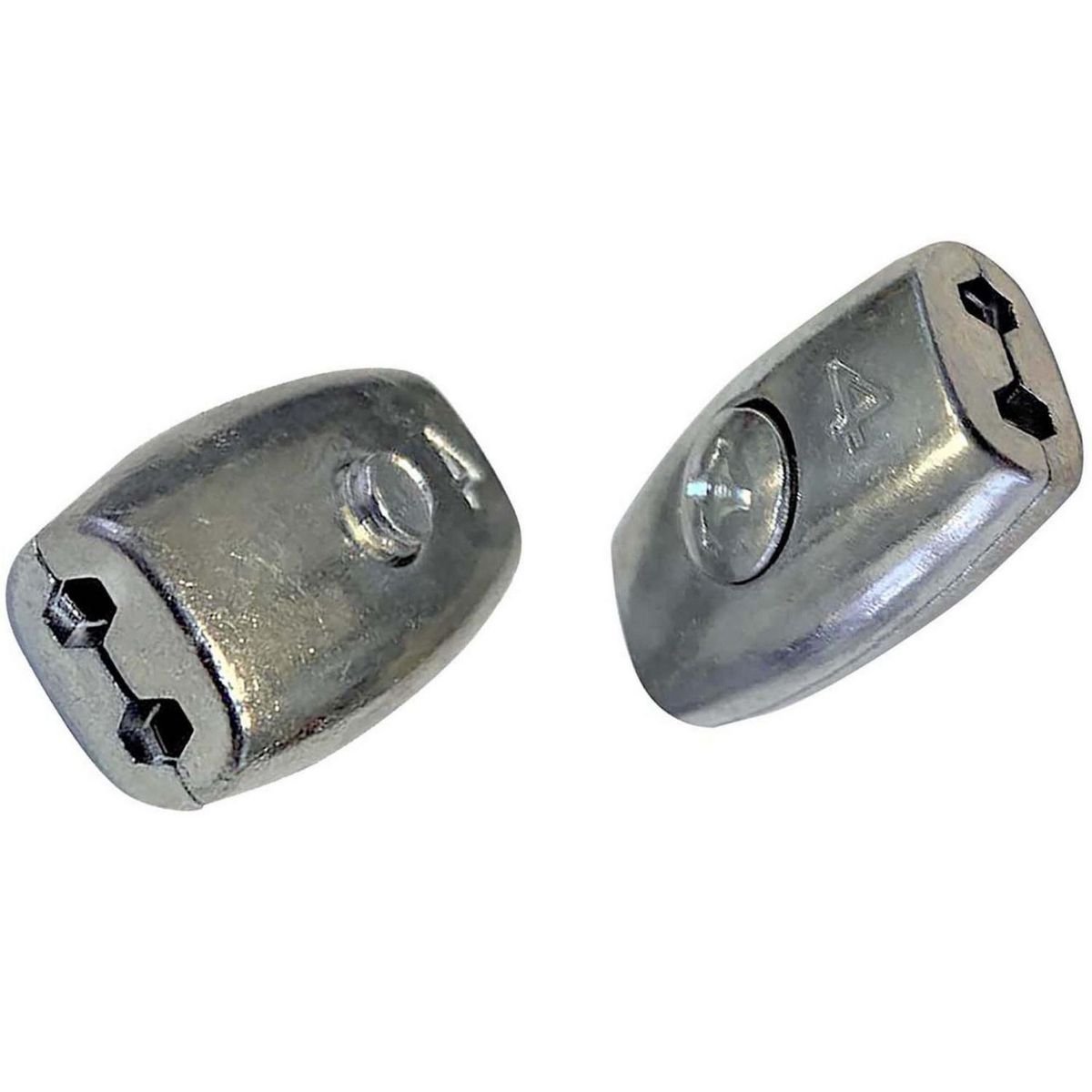 MAMUT - Abrazadera Oval para Unión de Cable 4 mm. 2 unid.