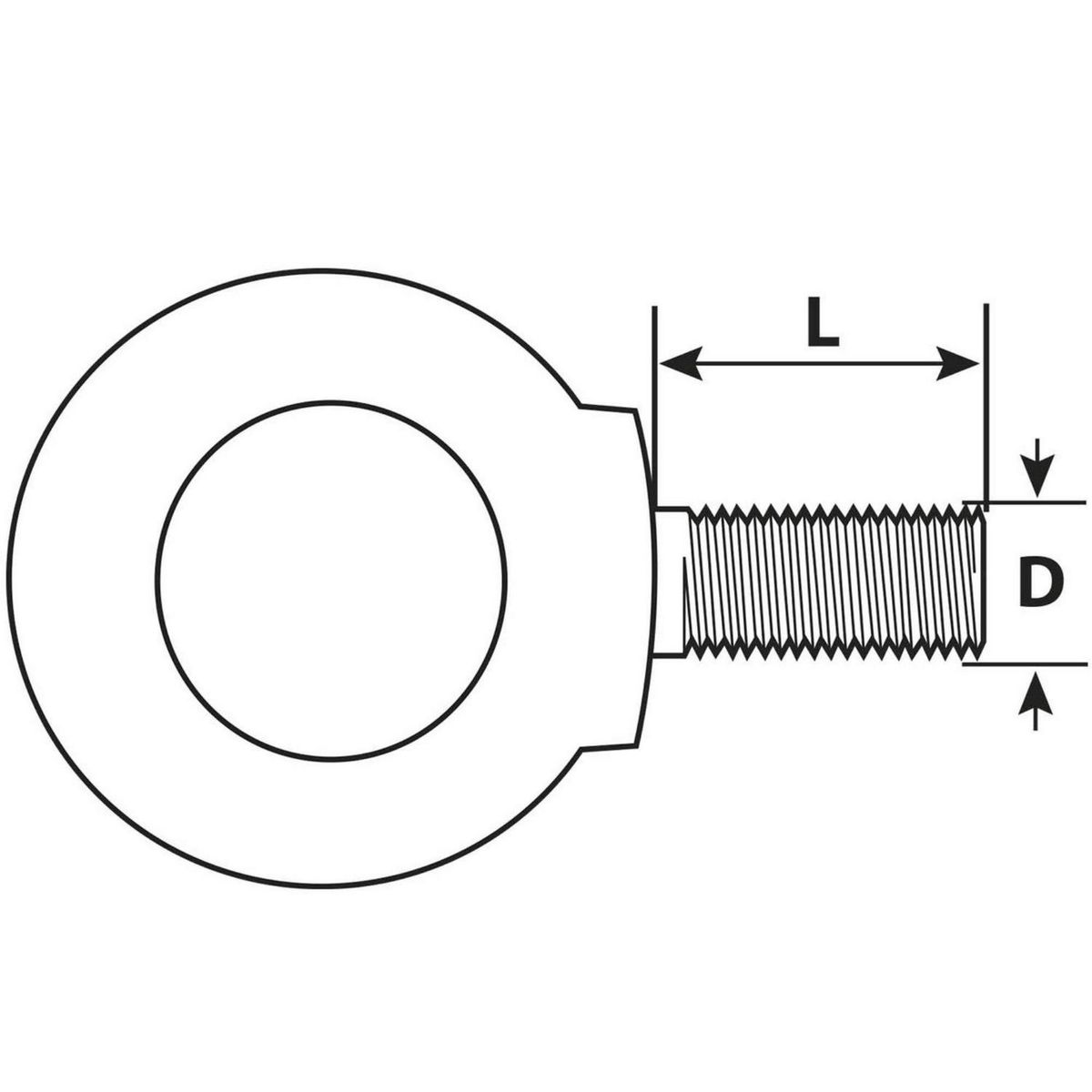 MAMUT - Perno Ojo para Elevación M18x35 1 unid.