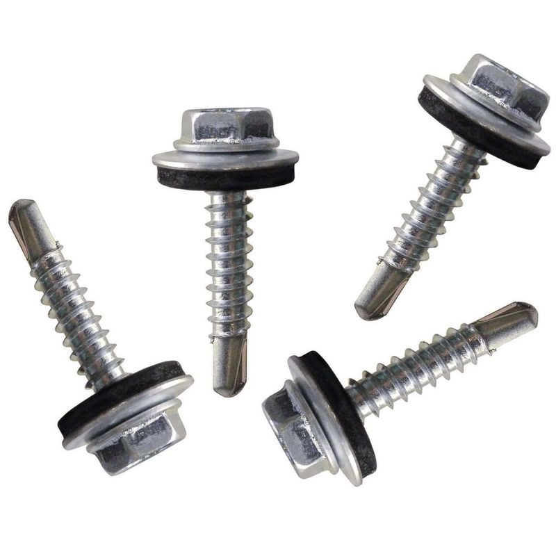 MAMUT - Tornillo Autoperforante Hexagonal con Argolla Neoprene 1/4x8 4 Unid