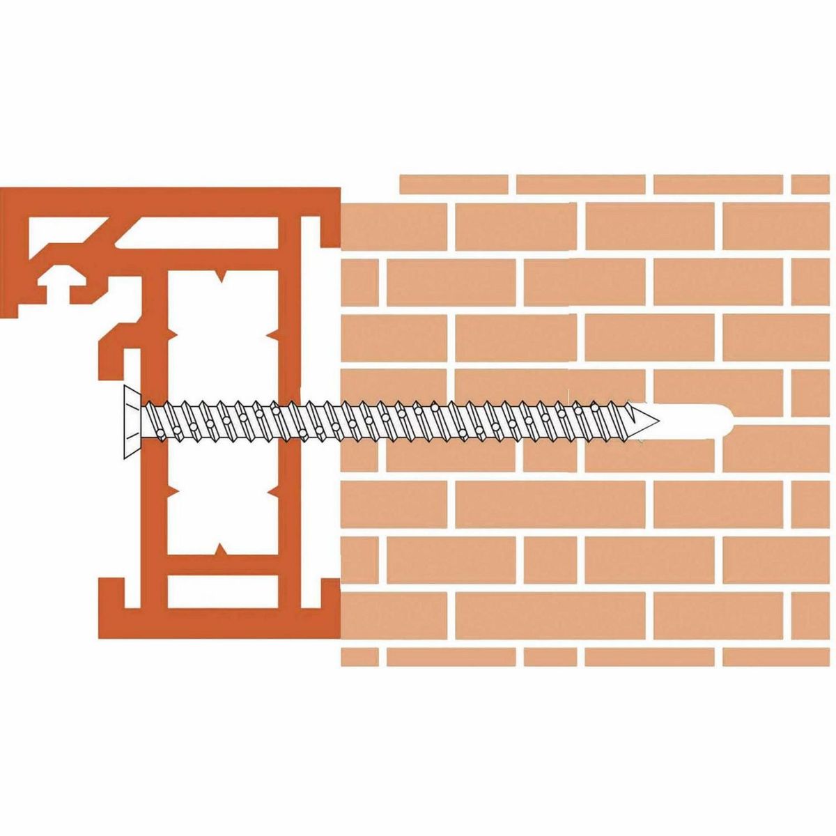 MAMUT - Tornillo Ranura TorxPVC-Concreto M7 5/6.5x110 5 unid.