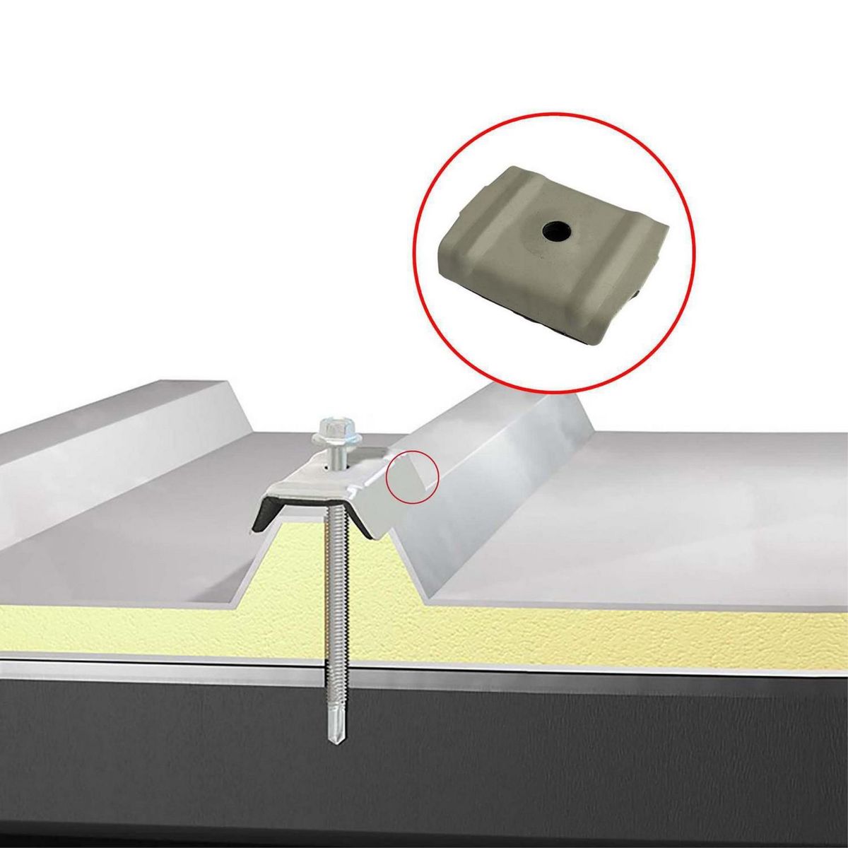 MAMUT - Arandela Tipo K-35 Acero y EPDM 6.5 Gris 4 unid.