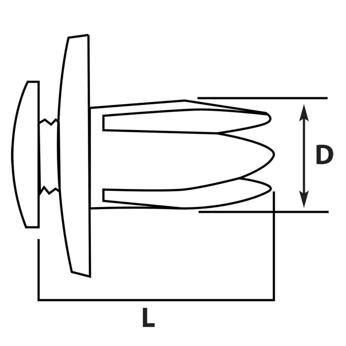 MAMUT - Broche Plástico con Seguro. 6.25x11 2 unid.