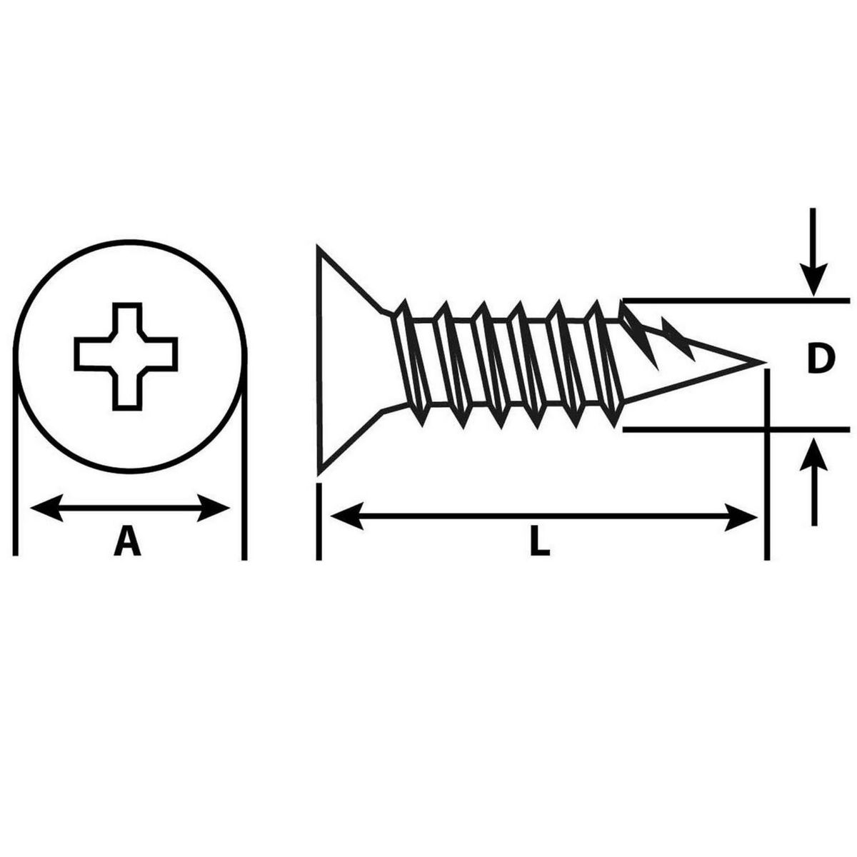 MAMUT - Tornillo para Madera PH 2x3/8 Plateado 4 unid
