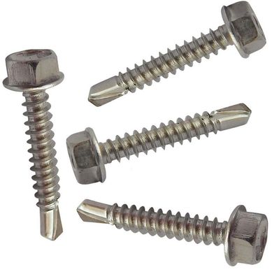 Autoperforante Cabeza Hexagonal sin Argolla Inoxidable 12x3/4 4 unid.